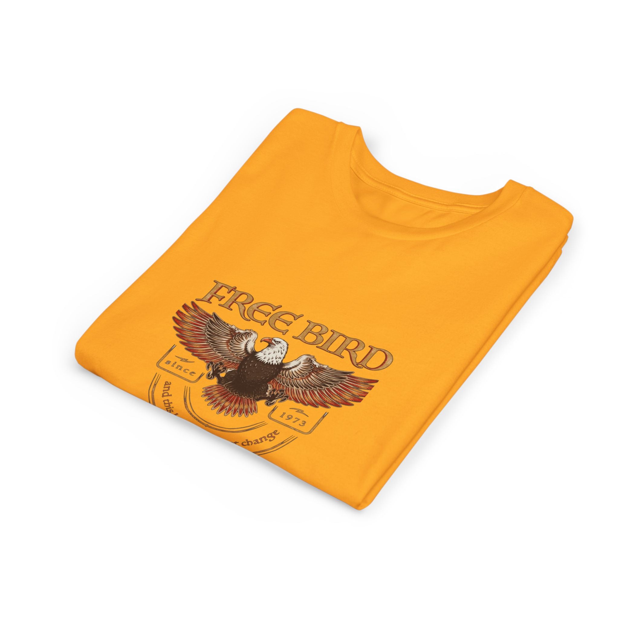 Youth Tee - "Free Bird" Eagle Graphic Kids Shirt (Patriotic Freedom Design)