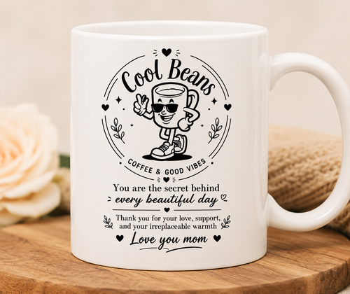 Cool Beans Coffee Mug — "You are the secret behind every beautiful day" Mom Appreciation 11oz