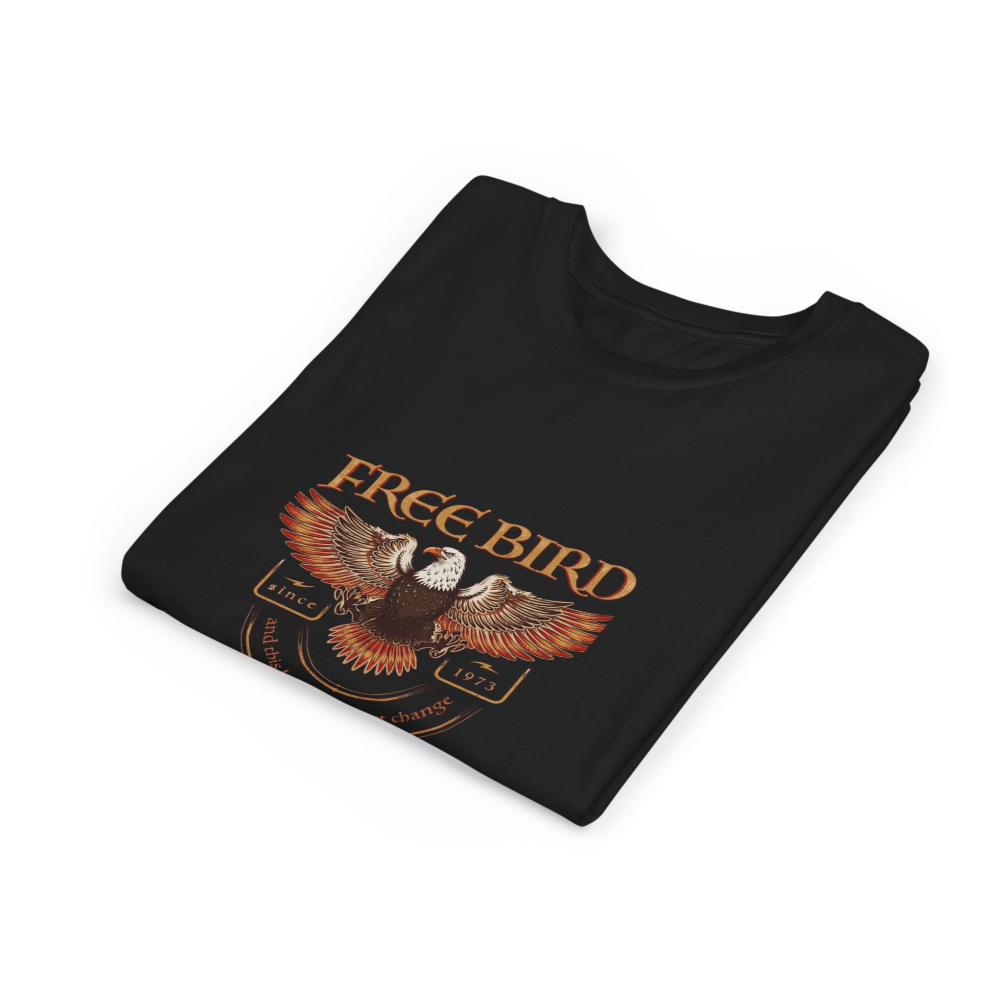 Youth Tee - "Free Bird" Eagle Graphic Kids Shirt (Patriotic Freedom Design)